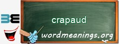 WordMeaning blackboard for crapaud